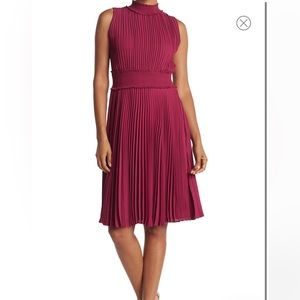 Nanette Lepore pleated high neck dress